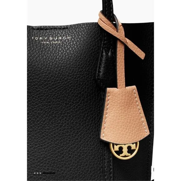 SOLD***TORY BURCH Mini Perry Tote Crossbody Bag Black - Picture 12 of 14